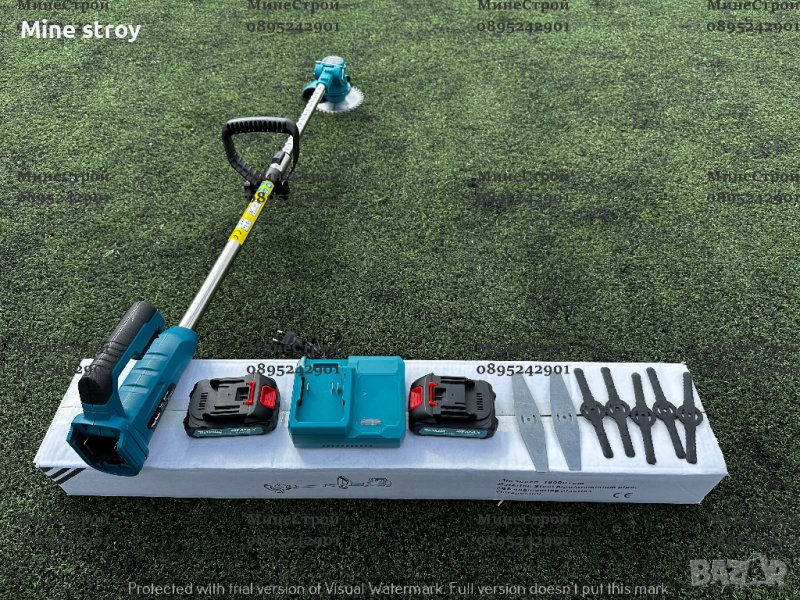 Makita Акумулаторен Тример 36V 8Ah Косачка за Трева МАКИТА с 2 батерии ...
