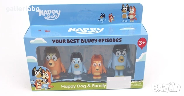 Комплект фигурки Bluey и семейството 4 бр., снимка 1