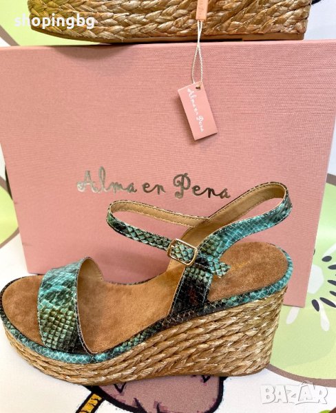 Дамски сандали Alma en Pena snake blue НАМАЛЕНИ, снимка 1