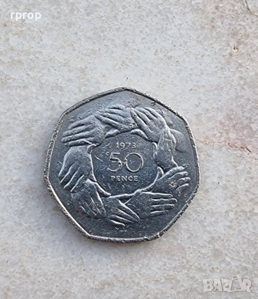 Монета. Великобритания. Англия . 50 пенса. , снимка 1