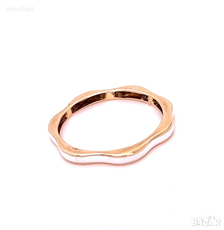 Златен дамски пръстен 1,35гр. размер:55 14кр. проба:585 модел:35996-5, снимка 1