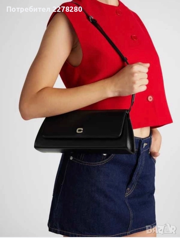 Нова дизайнерска чанта от естествена кожа на френската марка Carel, снимка 1