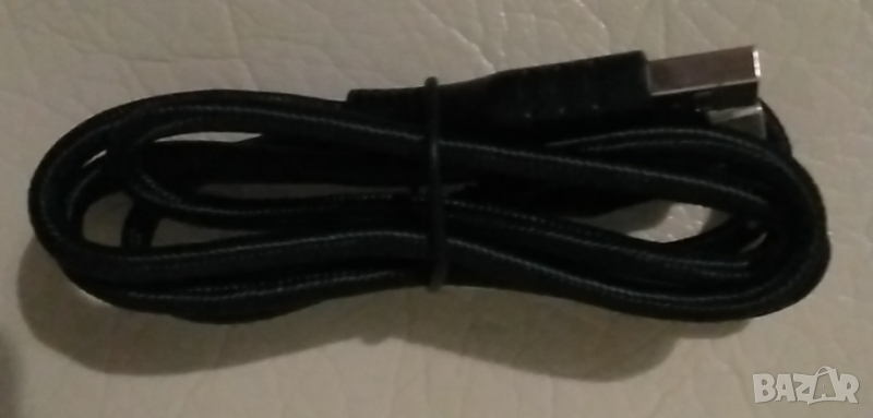 USB кабел Type C към Type A, копринена оплетка, 1м, снимка 1