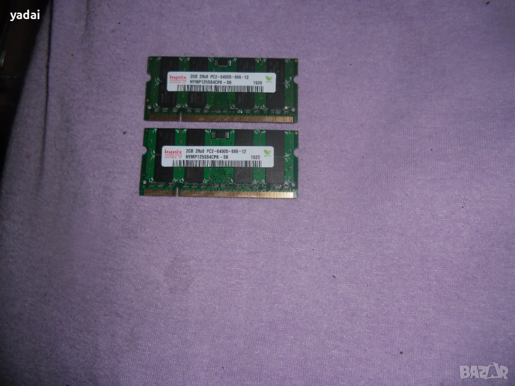 148.Ram за лаптоп DDR2 800 Mz, PC2-6400,2Gb,hynix.Кит 2 Броя.НОВ, снимка 1