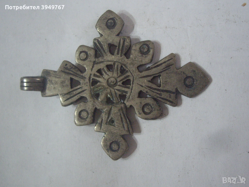 Много стар ,ръчно изработен кръст., снимка 1