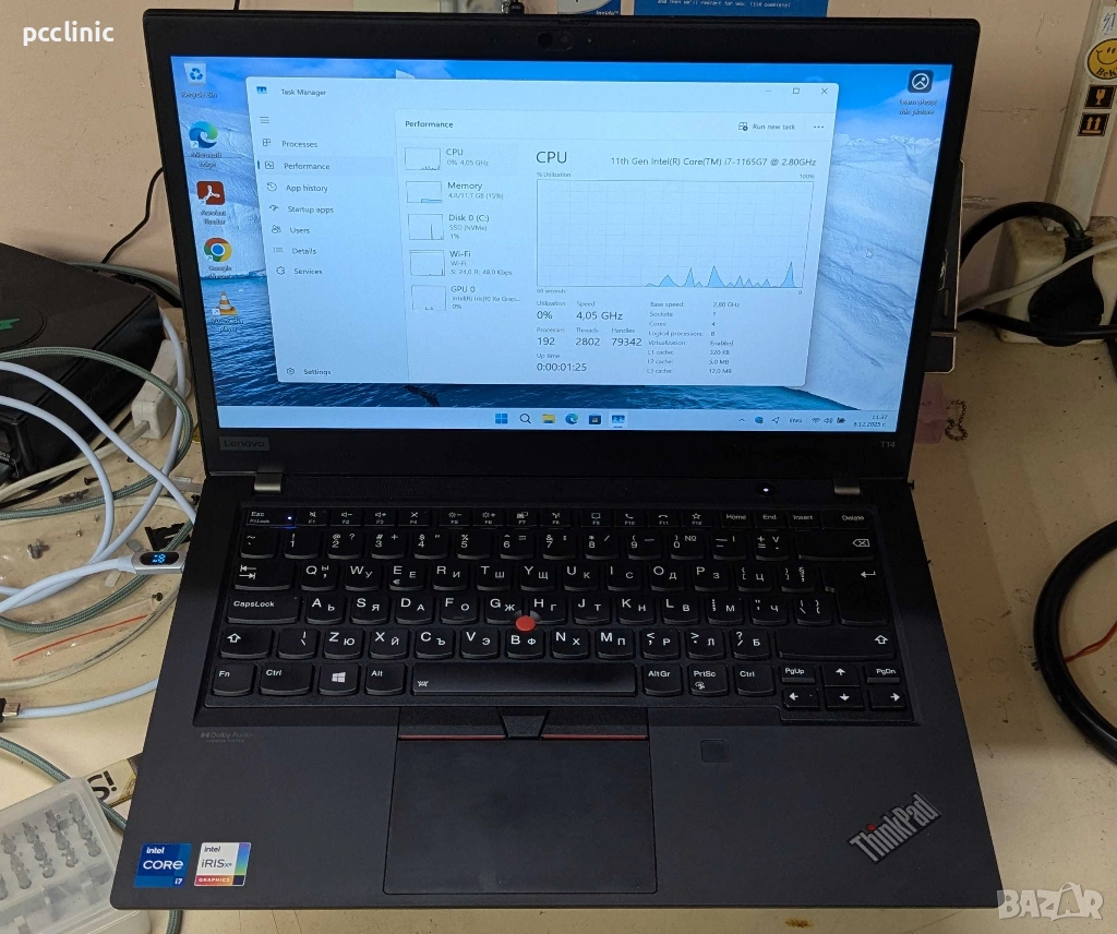 Thinkpad T14 Gen2 14" inch | | Intel i7 11th Gen | 32GB DDR4 | NVME SSD | Laptop/Лаптоп, снимка 1
