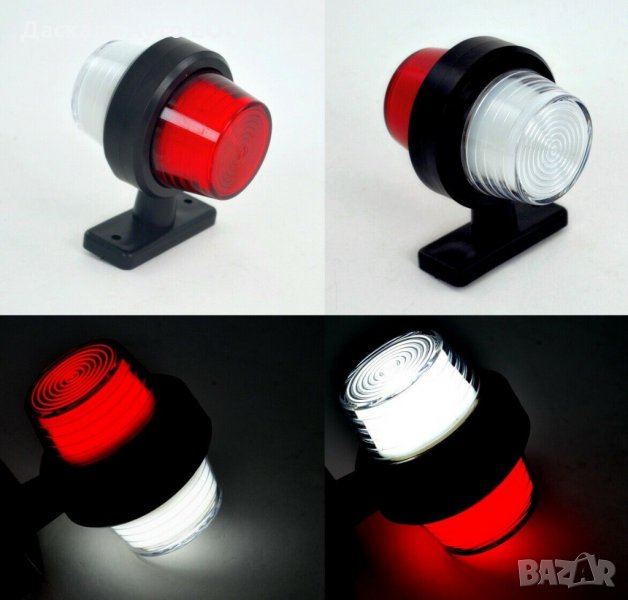 1бр. Лед LED НЕОН рогчета светлини габарити червено-бяло 24V , снимка 1