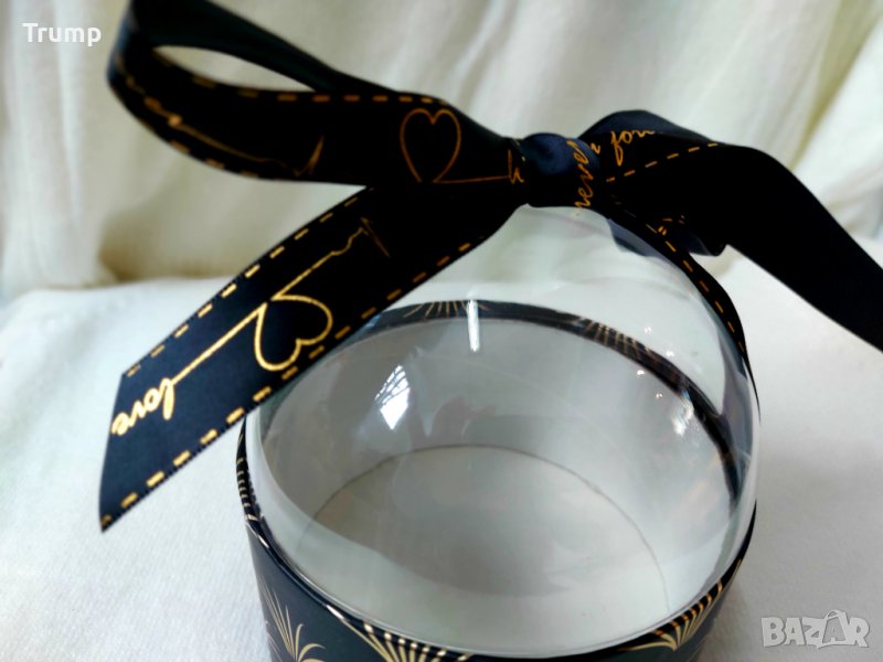 Красива кръгла кутия за подарък, цветя, снимка 1