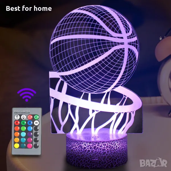 Баскетболна нощна лампа JOLLYEEP 3D, снимка 1