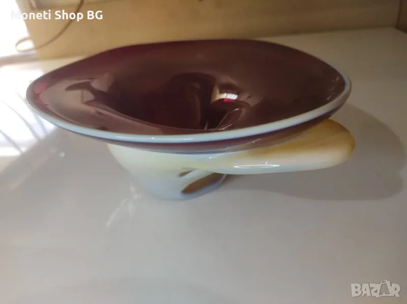 Уникална стъклена елипса ръчна изработка, снимка 1