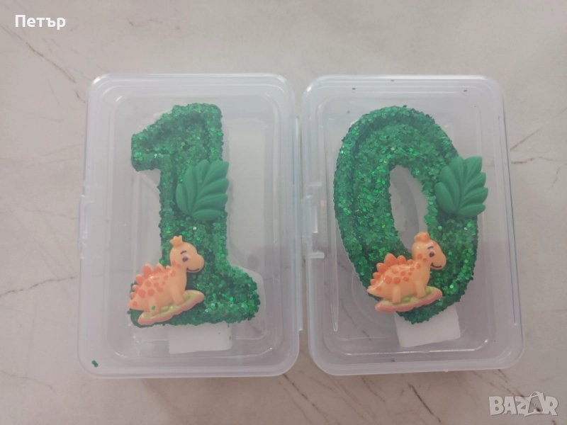 Свещички за торта Динозавър 10г, снимка 1