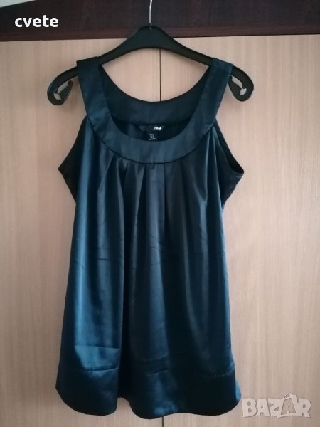 Дамски потник черен сатен, снимка 1