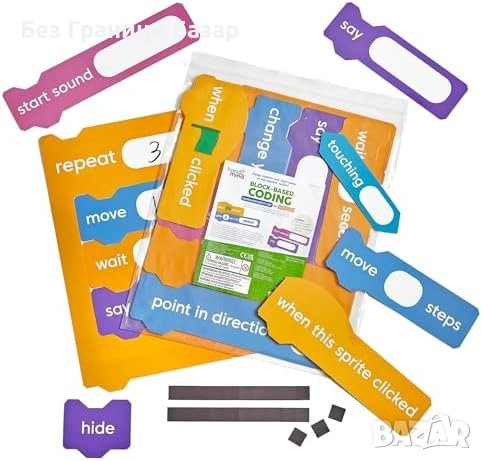 Нов Магнитни блокчета за програмиране Scratch STEM комплект за 8+ деца, снимка 1