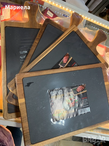 Акациева Кухненска Дъска с Камък, снимка 1