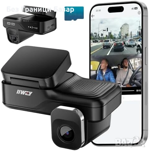 Нов IIWEY L7 видеорегистратор 4G + инфрачервена вътрешна камера за кола, снимка 1