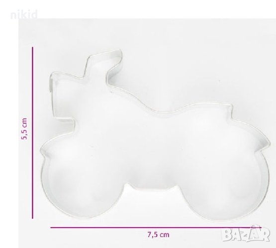 Мотор Мотоциклет метална форма резец тесто фондан сладки бисквитки, снимка 1