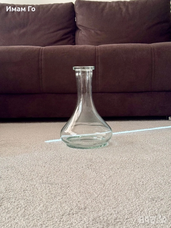 hookahTree Drop Clear стъклена ваза за наргиле ~43 мм гърловина – аксесоар за shisha / hookah, снимка 1