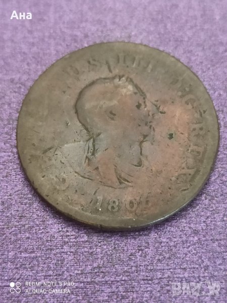 1/2 пени Джордж 3 1806, снимка 1