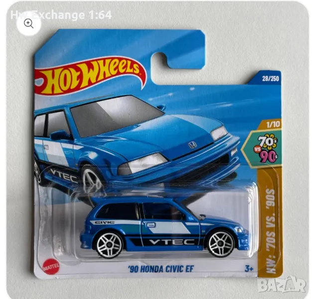 Hot Wheels '90 Honda Civic EF , снимка 1