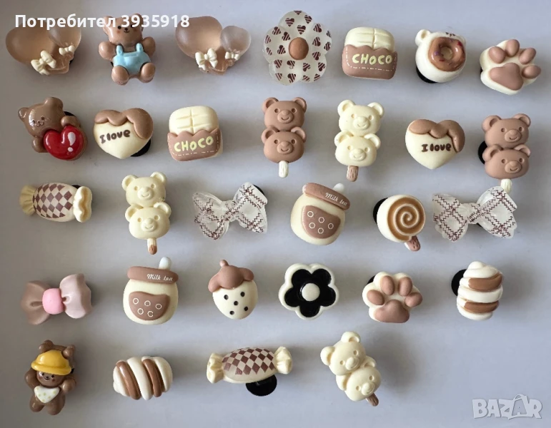 Crocs Jibbitz значки за обувки всички 30 броя, снимка 1