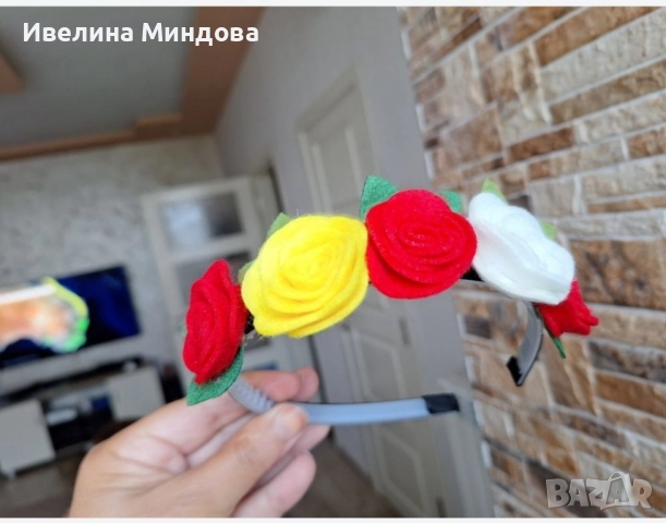 Диадема за коса с цветя/ за народни танци, лазарки/, снимка 9 - Аксесоари за коса - 52490445