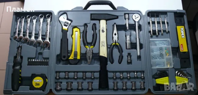 Комплект куфар ръчни инструменти 135 части Topex