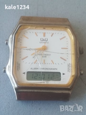 Часовник Q&Q. Japan. Vintage watch. Dual time. Ana-digi. Ретро модел , снимка 6 - Мъжки - 42260074