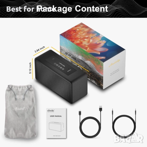 Anttip Bluetooth тонколона,преносим високоговорител 80w, снимка 8 - Bluetooth тонколони - 52606763