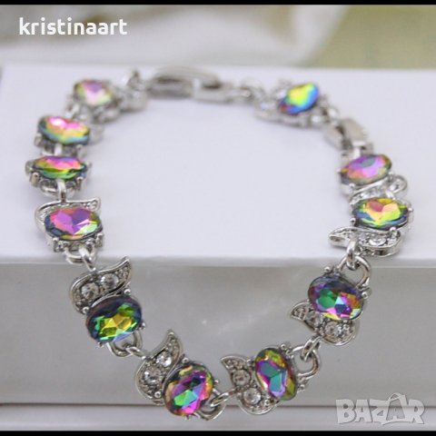 Гривна от мистичен топаз *Романтика*, снимка 3 - Гривни - 38815563