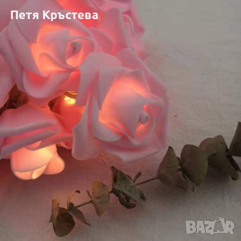 Декоративни интериорни LED лампички рози