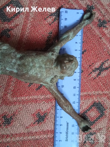 Стара метална фигура на Исус Христос 53662, снимка 8 - Други ценни предмети - 53392925