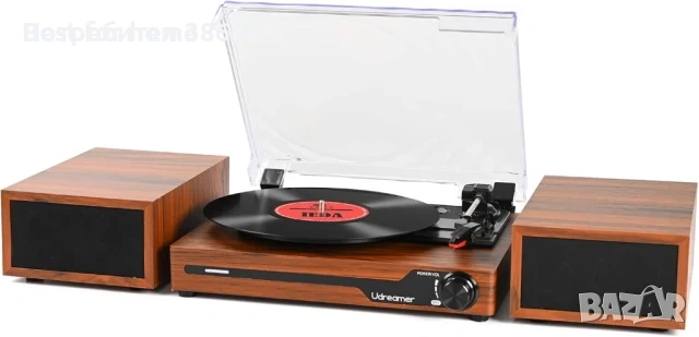 Преносим грамофон с външни високоговорители Udreamer, снимка 2 - Грамофони - 53472298