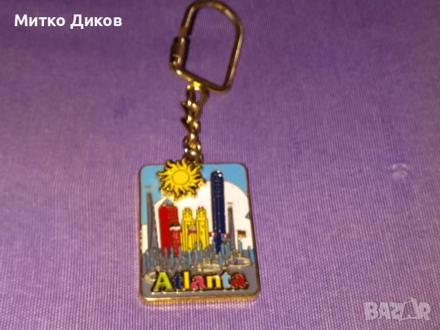 Аталанта Джорджия САЩ олимпийско селище 1996г. емайл винтидж ключодържател 