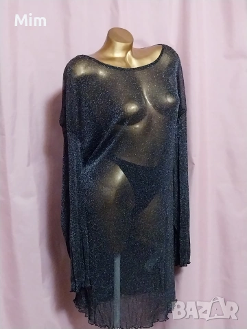 2XL/3XL/4XL Ефирна рокля с брокатена нишка , снимка 8 - Рокли - 53147370