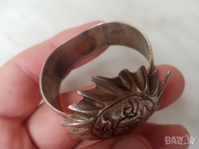 Възрожденски,кована,гривна,пръстен сачан,бронз,за салфетки, снимка 6 - Антикварни и старинни предмети - 50830292