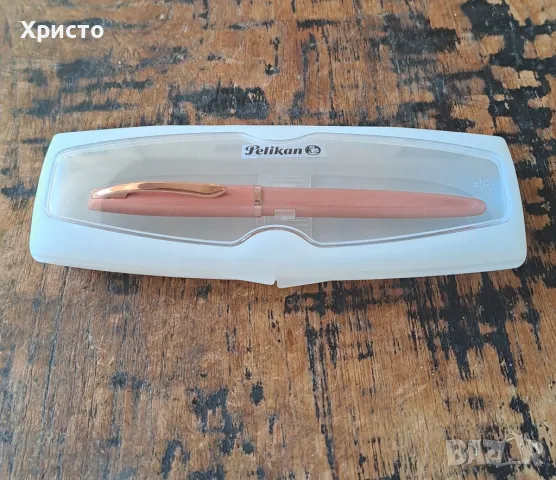 писалка Пеликан Peliкan розов златен металик в кутия, снимка 4 - Ученически пособия, канцеларски материали - 44041679