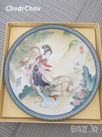 11бр Imperial Jingdezhen китайски колекционерски порцеланови чинии-картини/проститутки/чиния 22см, снимка 6 - Картини - 49636546