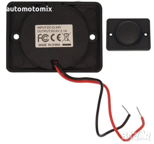 Зарядно с 2USB порта за вграждане,ДВОЕН USB ПОРТ 12-24V - 46076, снимка 2 - Аксесоари и консумативи - 42336312