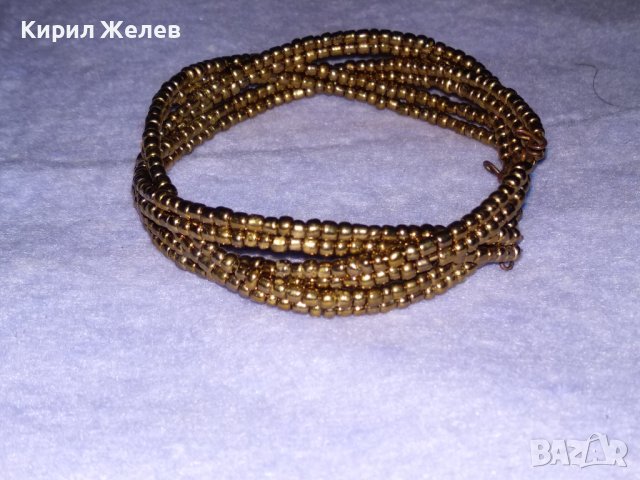 ЗЛАТИСТА РЕГУЛИРУЕМА БРОНЗИРАНА СТОМАНЕНА РЕТРО АРТ ГРИВНА РЪЧНА ИЗРАБОТКА 26573, снимка 7 - Гривни - 41191886