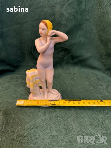 Статуетка „Млада плувкиня“ (Юная пловчиха). ЛФЗ „Ломоносов“, снимка 4 - Статуетки - 51762844