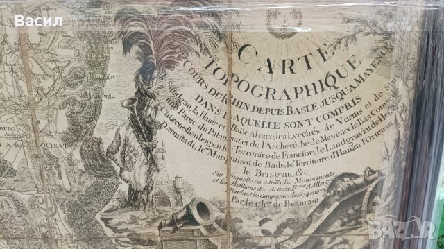 Оригинална френска топографска карта – Jean de Beaurain , снимка 2 - Други ценни предмети - 42269647