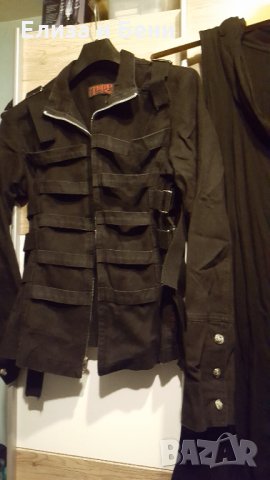 уникално сайбър пънк готик яке сако Tripp NYC тип Royal Bones/Criminal Damage кiатарами