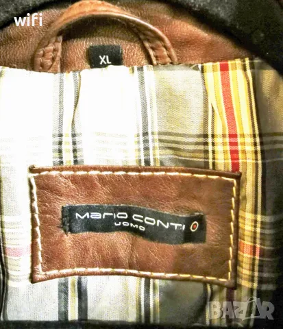 Кожено яке от естествена кожа марка Mario Conti XL, снимка 6 - Якета - 47466008