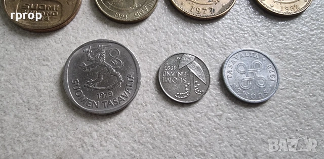 Финландия. Финланско пени и марка. 7 бройки., снимка 8 - Нумизматика и бонистика - 42361475