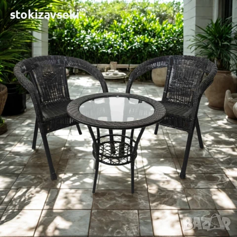 Градински комплект – маса с 2 стола, снимка 1