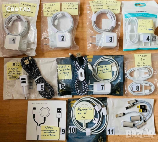 Намаление на различни Нови Зарядни-Магнитни Зарядни, Кабели,Адаптери, Преходници-общо или по избор, снимка 2 - USB кабели - 49437725