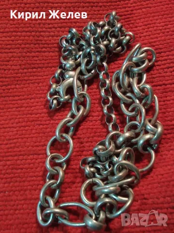 Старинен ВНУШИТЕЛЕН СРЕБЪРЕН ЛАНЕЦ СРЕБРО 925 МАЙСТОРСКА РЪЧНА РЕТРО ИЗРАБОТКА 50115, снимка 13 - Антикварни и старинни предмети - 49274678