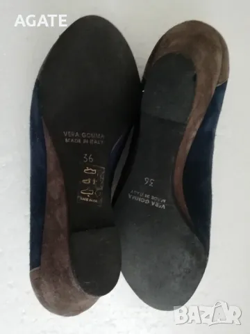 Елегантни дамски обувки трицветен велур,36 размер, снимка 4 - Дамски елегантни обувки - 48464108