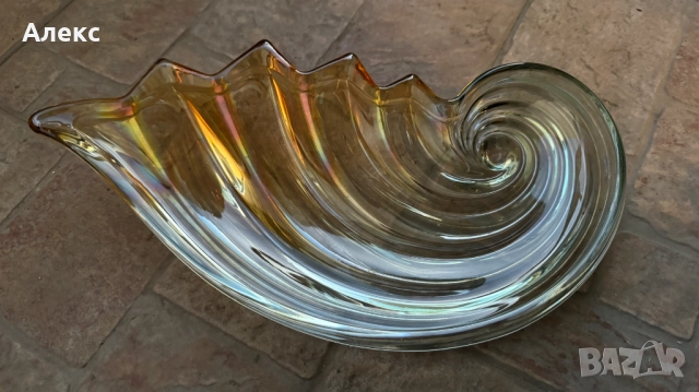 Винтидж масивна фруктиера–цветно стъкло., снимка 2 - Чинии - 51925367
