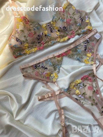 Луксозен троен сет дамско бельо , снимка 4 - Бельо - 41523007